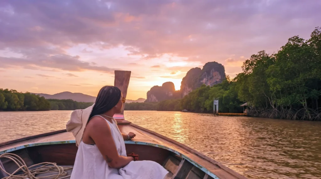 Krabi Sunset with Boat and Food Tasting at Night Market Tour