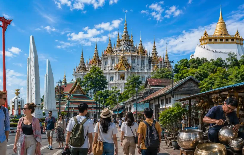 Bangkok Walking Tour Giant Swing, Loha Prasat & Golden Mount