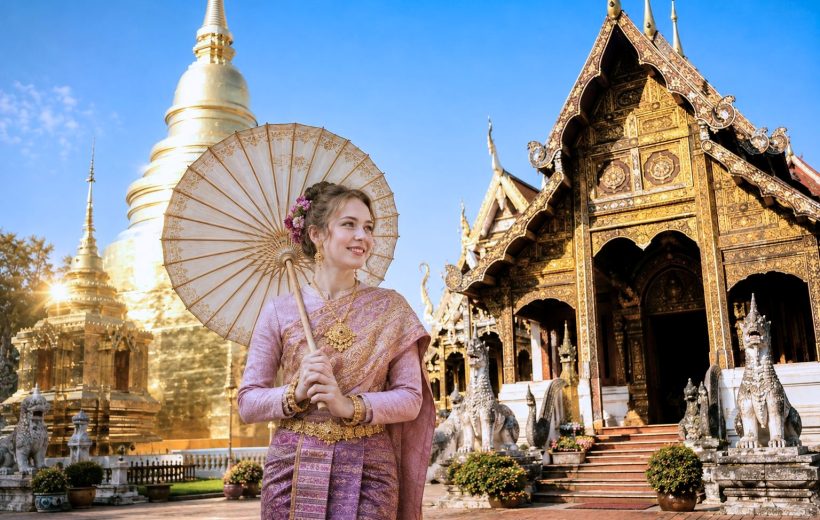 Chiang Mai Thai Costume Photoshoot at Wat Phra Singh
