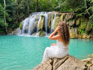Erawan Waterfall & Bridge over River Kwai Day Tour from Kanchanaburi