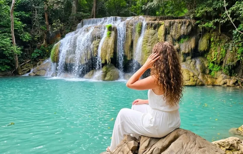Erawan Waterfall & Bridge over River Kwai Day Tour from Kanchanaburi